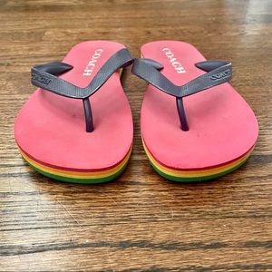 Coach Rainbow Flip Flops